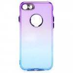 Wholesale iPhone 7 Plus Two Tone Color Hybrid Case (Purple Blue)